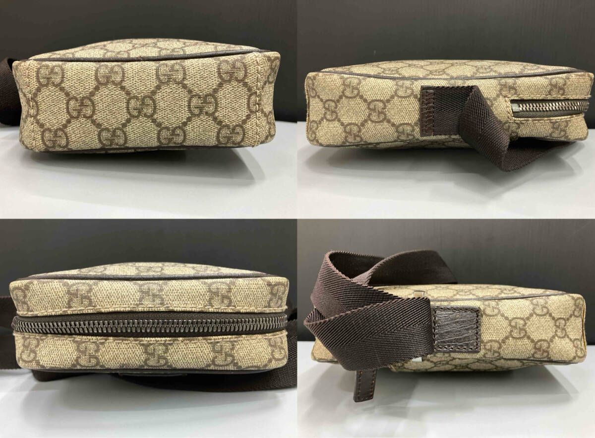 GUCCI　ショルダーバッグ GGスプリーム PVC ロゴプレート 122754 GUCCI】グッチ GGスプリーム 122754 ショルダーバッグ メンズ