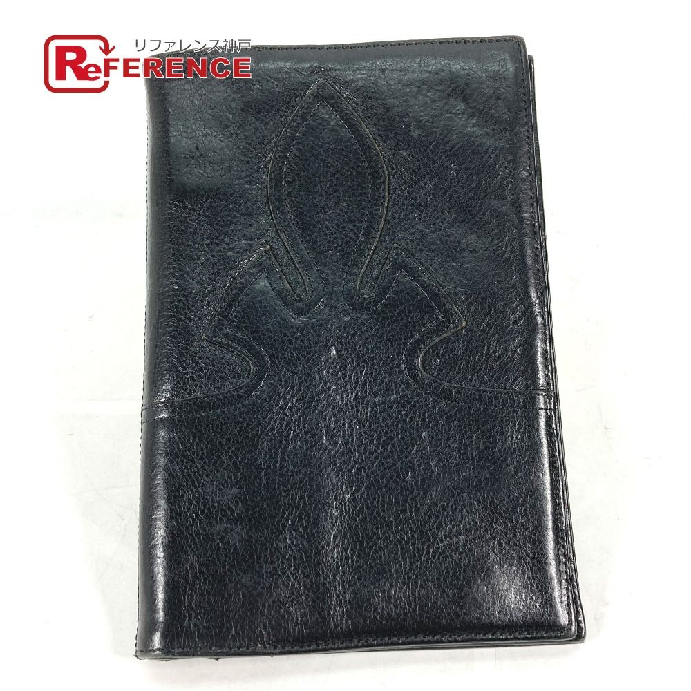 CHROME HEARTS クロムハーツ ノートカバー LS NOTEPAD フ ニー レザー ブラック