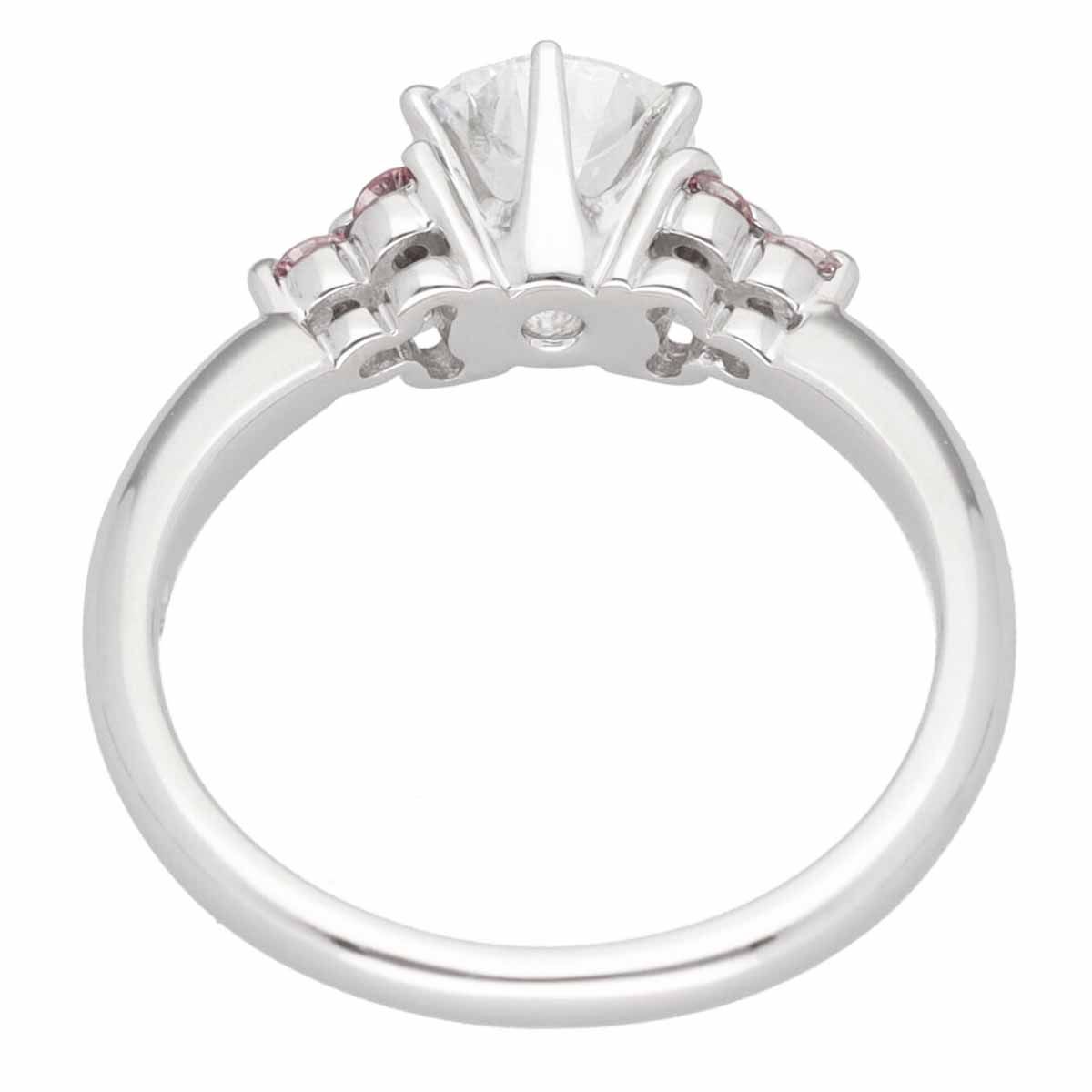 【超美品】TASAKI/VS1ダイヤモンド1.015CT（3石）PT900リング TASAKI タサキ ダイヤモンド(0.62ct G-VVS1-3VG)ピンク