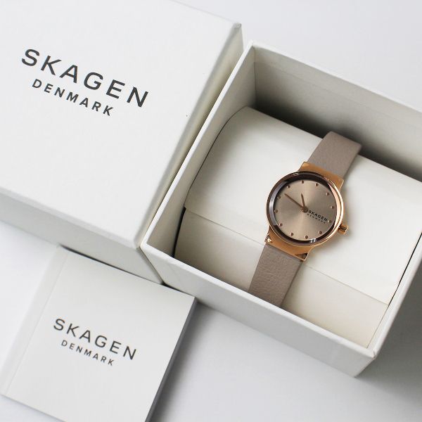 美品 SKAGEN スカーゲン FREJA フレヤ SKW3005 腕時計 /ライトベージュ-.【2400013367592】 SKAGEN - 美品 SKAGEN スカーゲン FREJA フレヤ SKW3005 腕時計