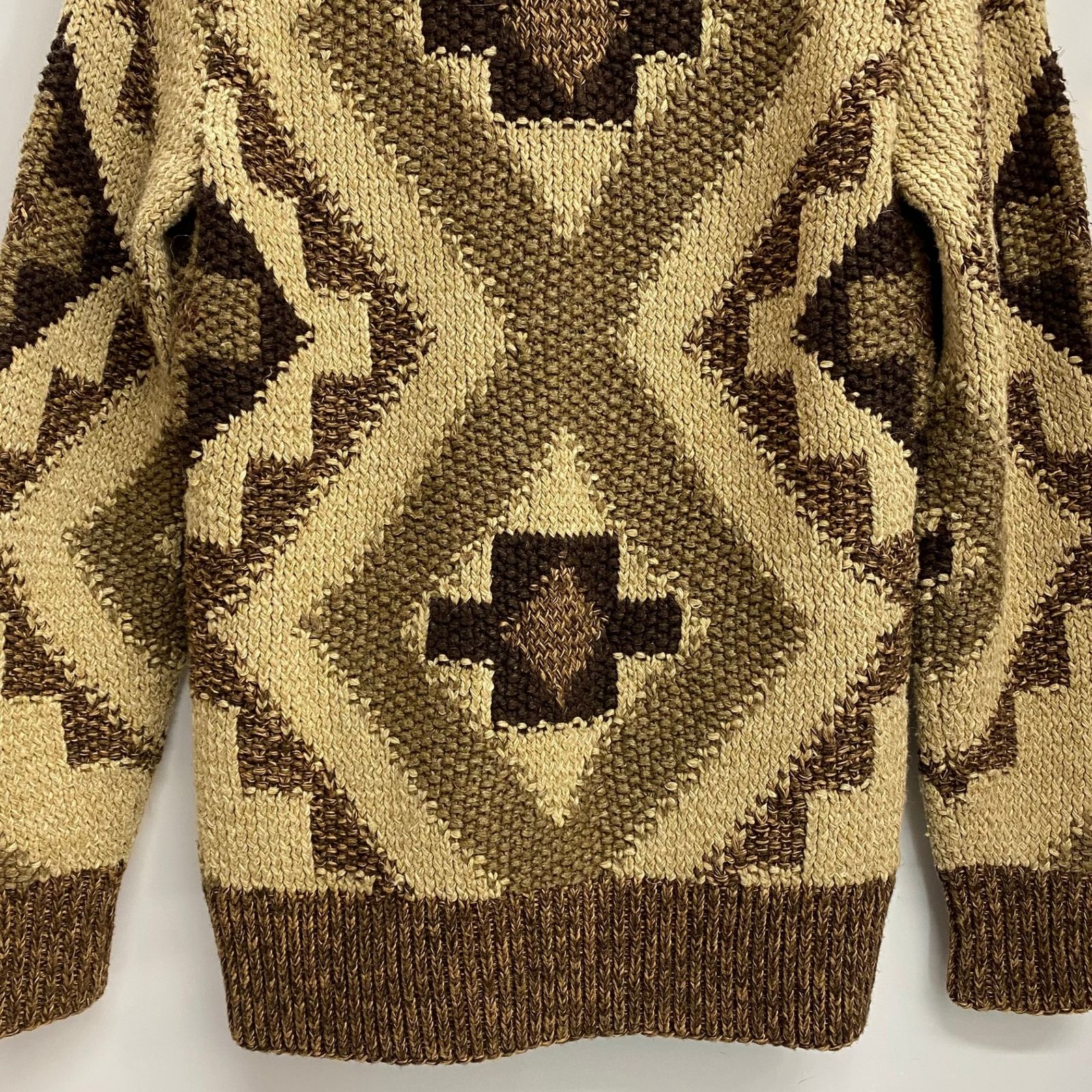 新品*RRL*アランニット ウールブレンド スカーフ* ダブルアールエル ダブルアールエル RRL ハンドニット リネンブレンド ショール