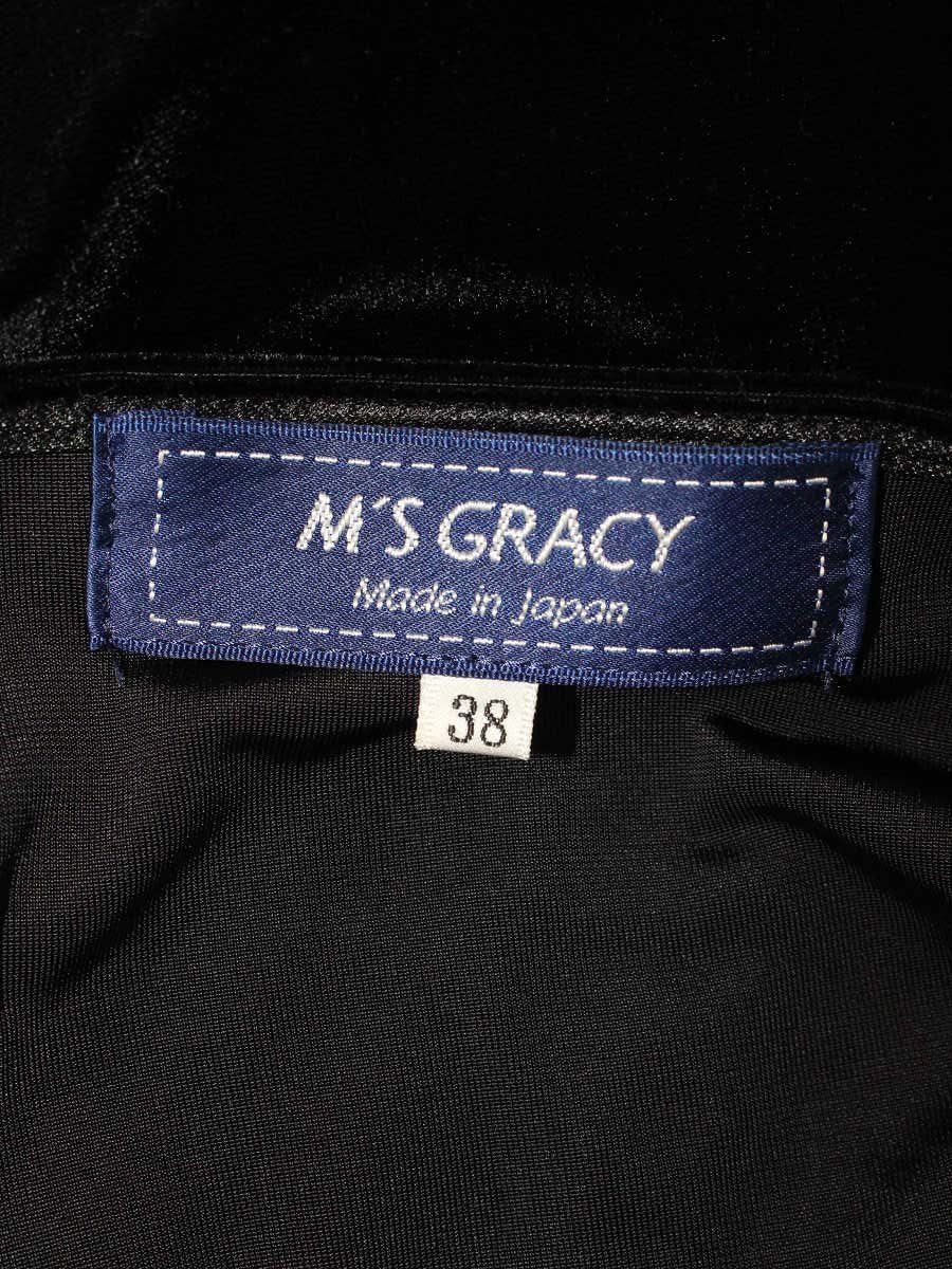エムズグレイシー 725508 Tシャツ カットソー 38 ブラック ベロア パフスリーブ ITO0Y85GO2ZK エムズグレイシー 725508 Tシャツ カットソー 38 ブラック ベロア