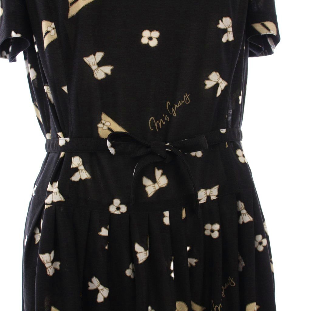 M`S GRACY　エムズグレイシー　パフスリーブ半袖ワンピース　サイズ３８ M'S GRACY エムズグレイシー ワンピース 半袖 洗濯可 38 日本製ハロー