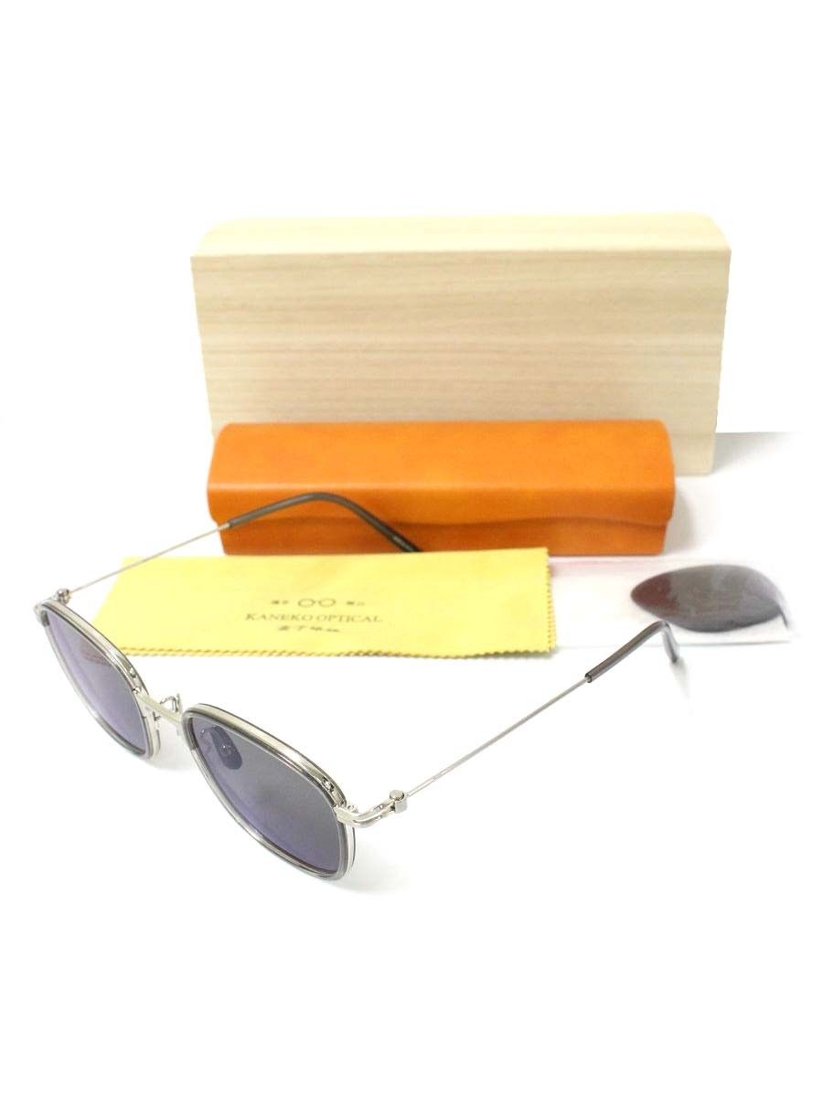 金子眼鏡 KMS-06 サングラス シルバー ウェリントン チタンフレーム