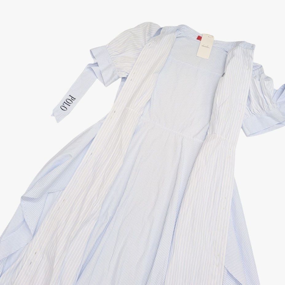 【美品】dazzlin POLO BCS ヘムレイヤードシャツワンピース　S dazzlin 【POLO BCS コラボ】ヘムレイヤードシャツワンピース