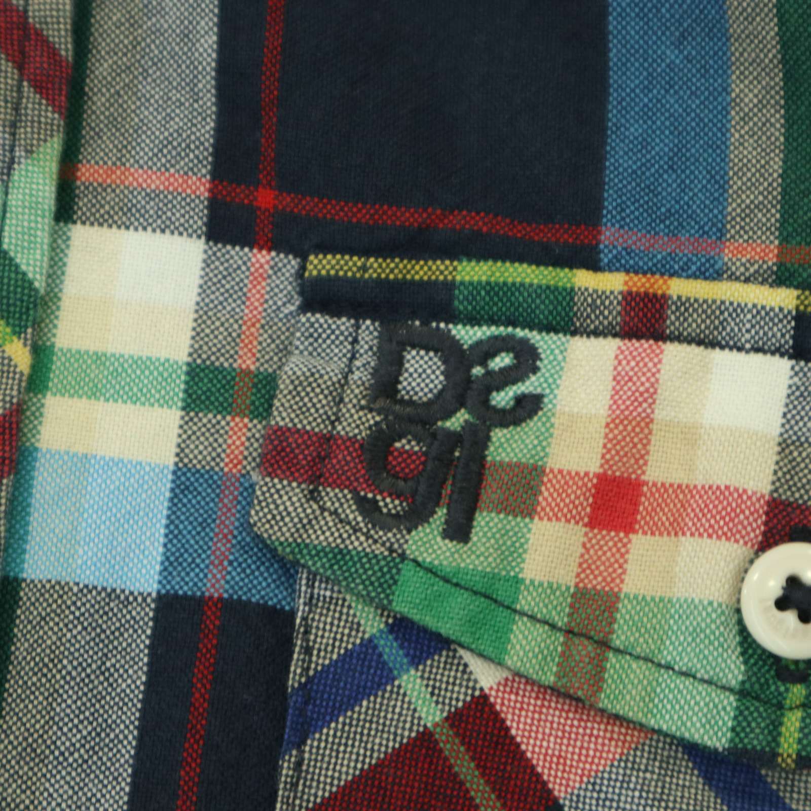 グッドデザイン古着 Desigualデシグアル クレイジーパターンチェックシャツ Desigual デシグアル 通年 ロゴ刺繍☆ クレイジーパターン 長袖
