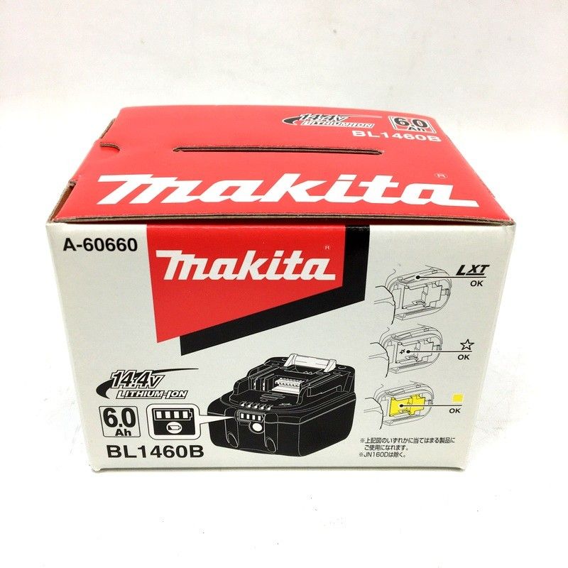 ♥ makita マキタ リチウムイオンバッテリ BL1460B A-60660 スライド式 14V 6.0Ah 純正品 △ DW3509
