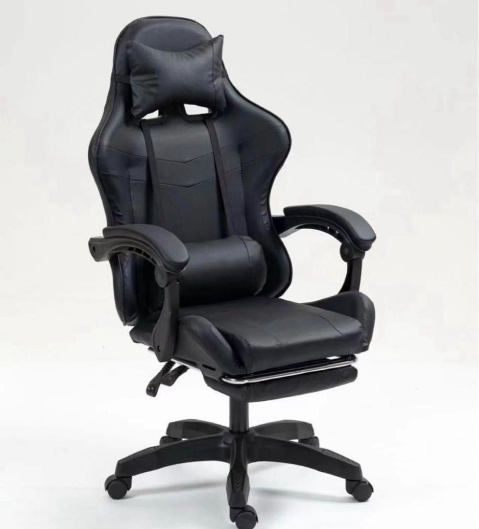 レーシングチェア ゲーミング リクライニング クッション ブラック