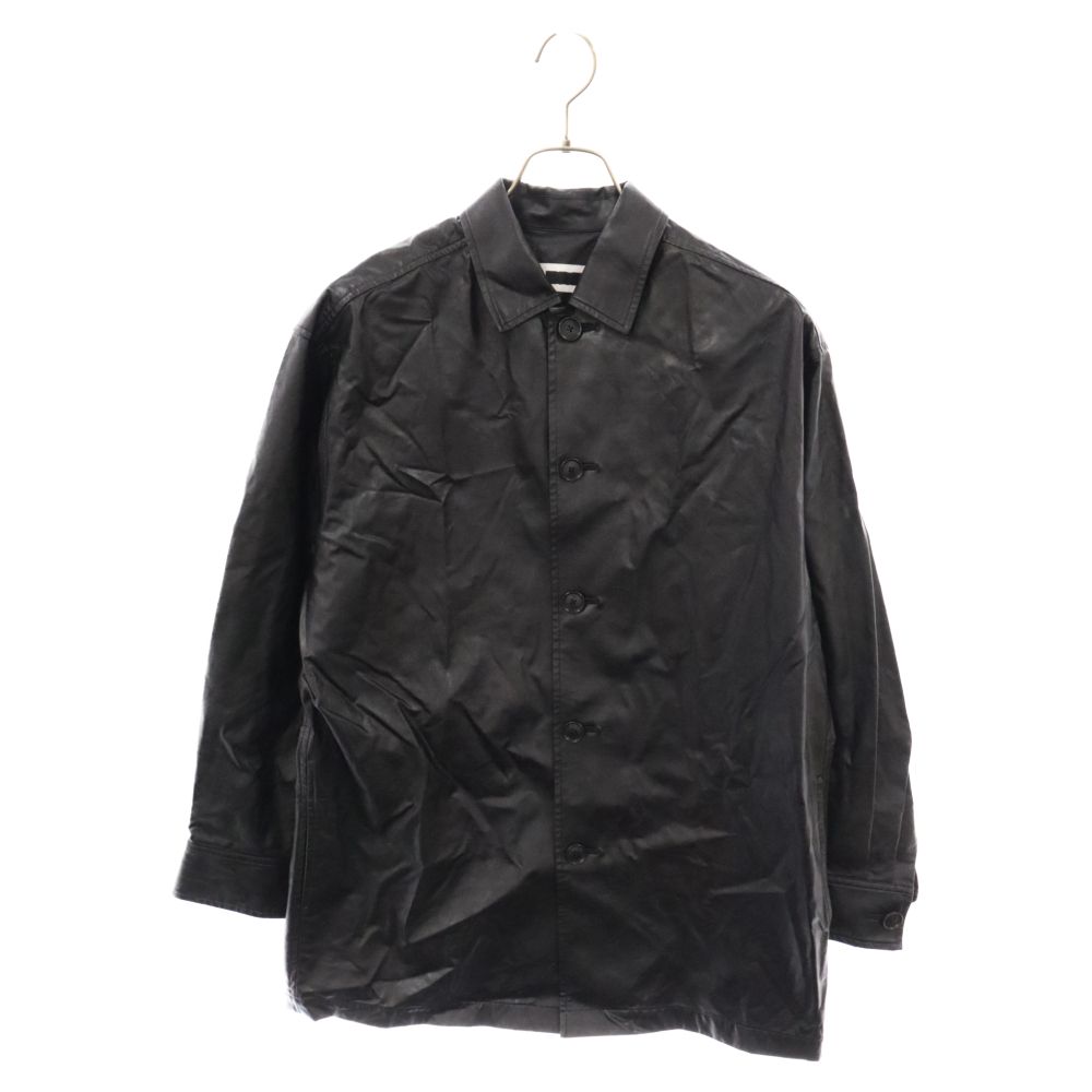 H BEAUTYu0026YOUTH UNITED ARROWS (エイチビューティー＆ユースユナイテッドアローズ) FAKE LEATHER SHIRT JACKET フェイクレザーロングコートジャケット ブラック 1625-299-4618