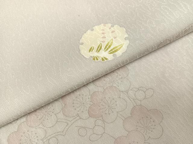 平和屋着物○上質な小紋 雪輪枝花文 正絹 逸品 AABB3672ph - メルカリ