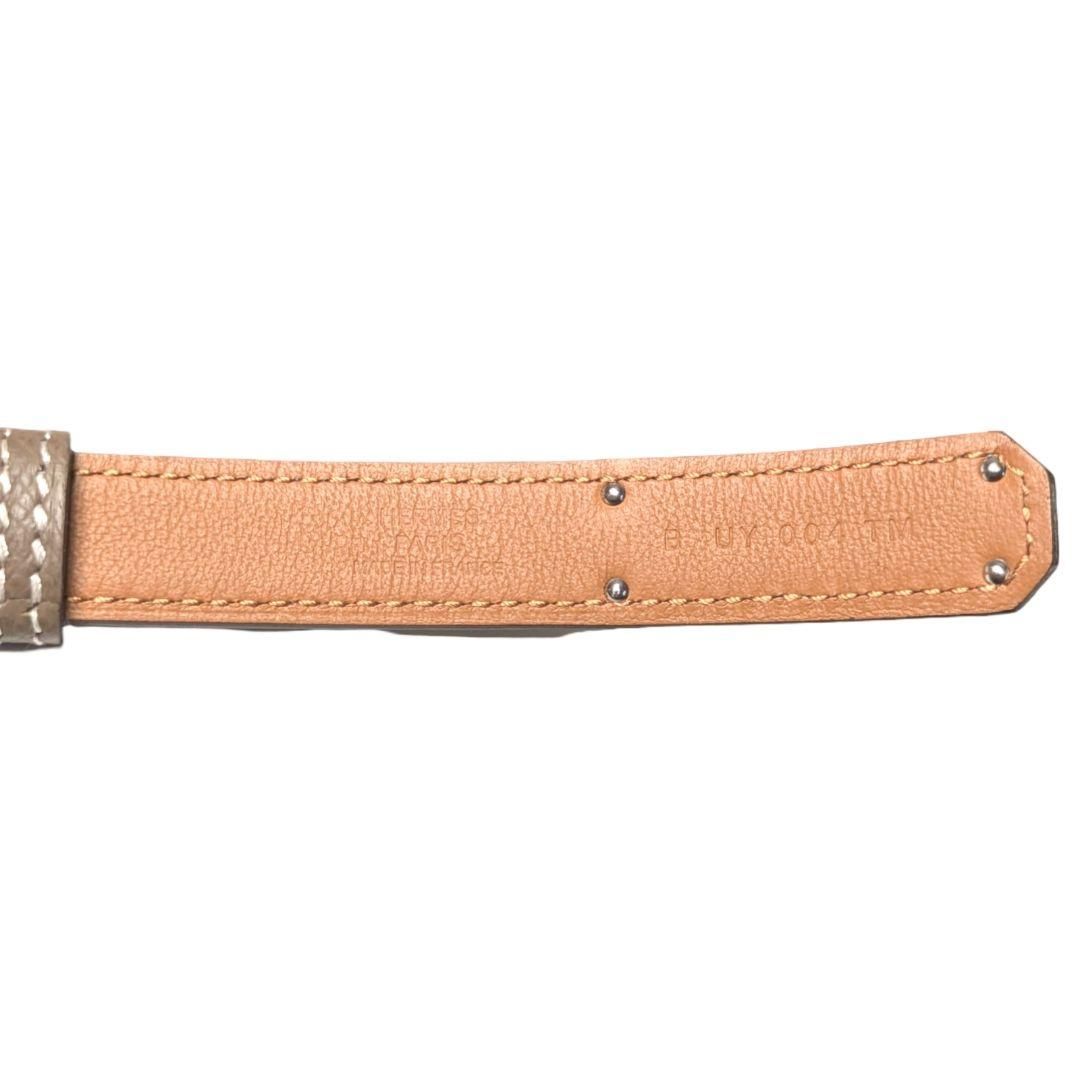 新品未使用】定価20万円HERMES ケリーベルト18 エトゥープ シルバー