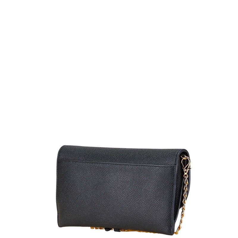 ディオール サドル チェーンウォレット ショルダーバッグ ブラック  