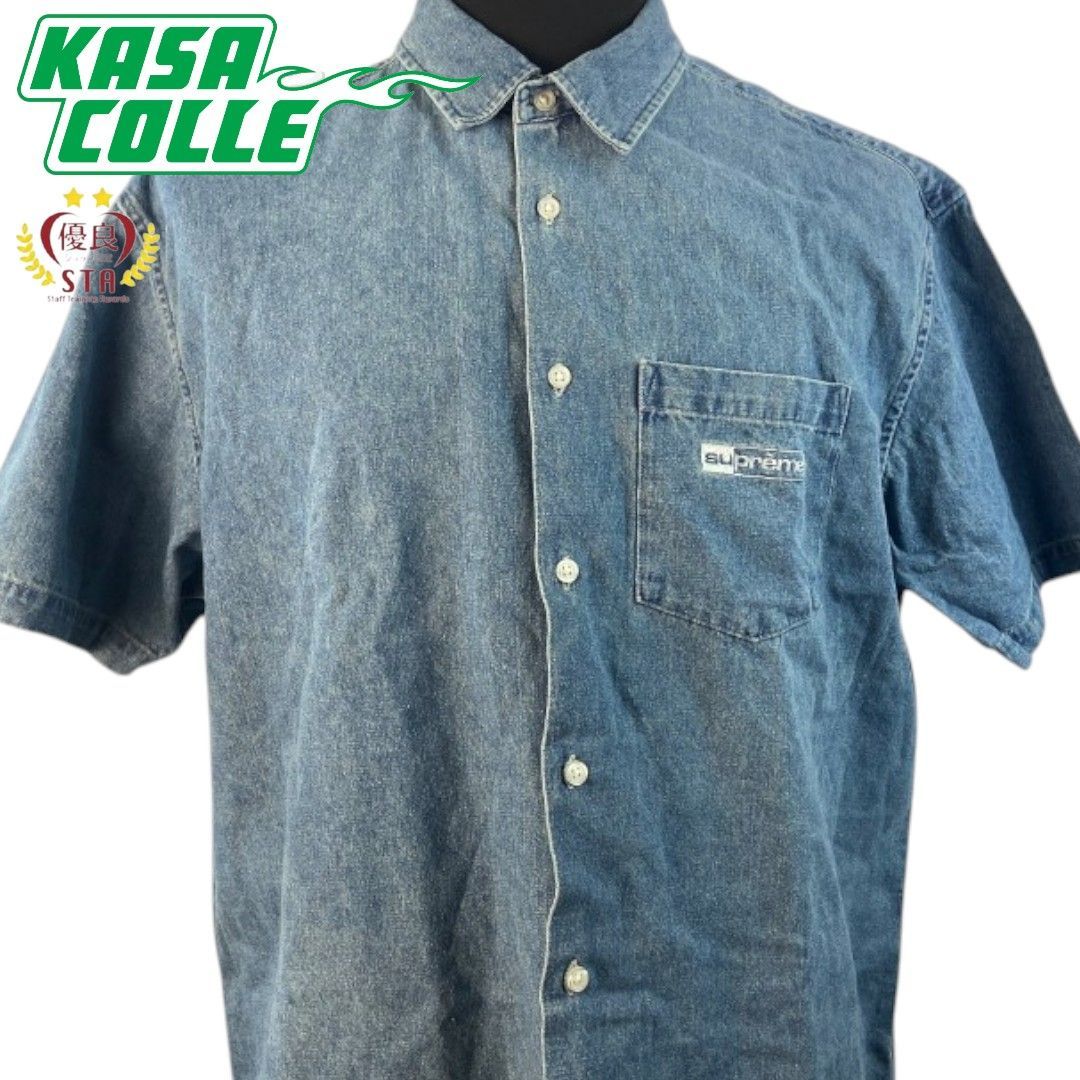 Supreme シュプリーム デニム半袖シャツ 20SS Invert Denim S|S Shirt L