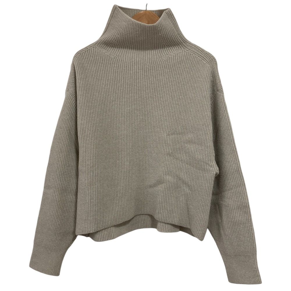 23AW MUSE Deuxieme Classe ミューズドゥーズィエムクラス BLANC アゼ タートルネック ニットプルオーバー ベージュ レディース 古着