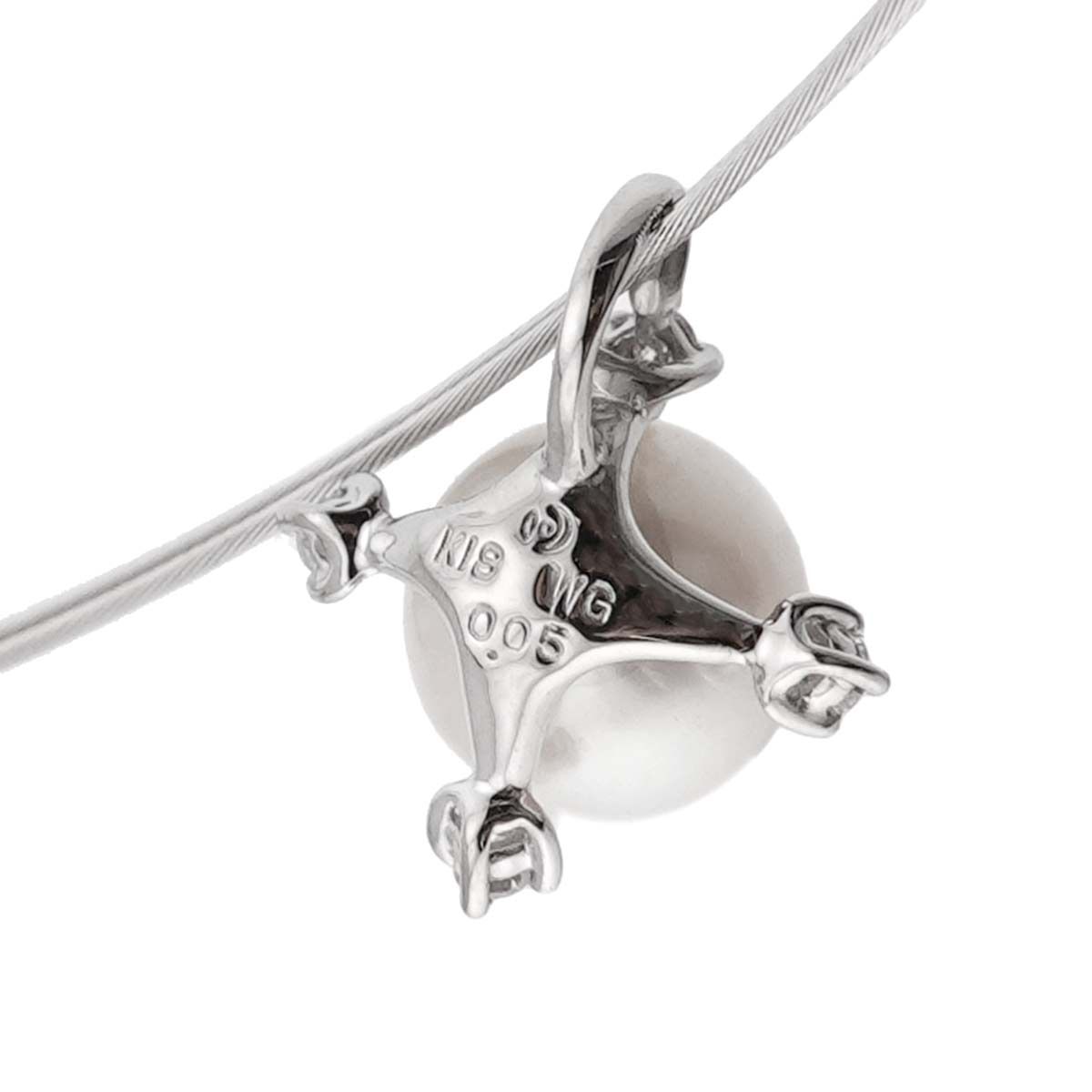 タサキ TASAKI アコヤ真珠 7.6mm ダイヤ 0.05ct ネックレス 42cm