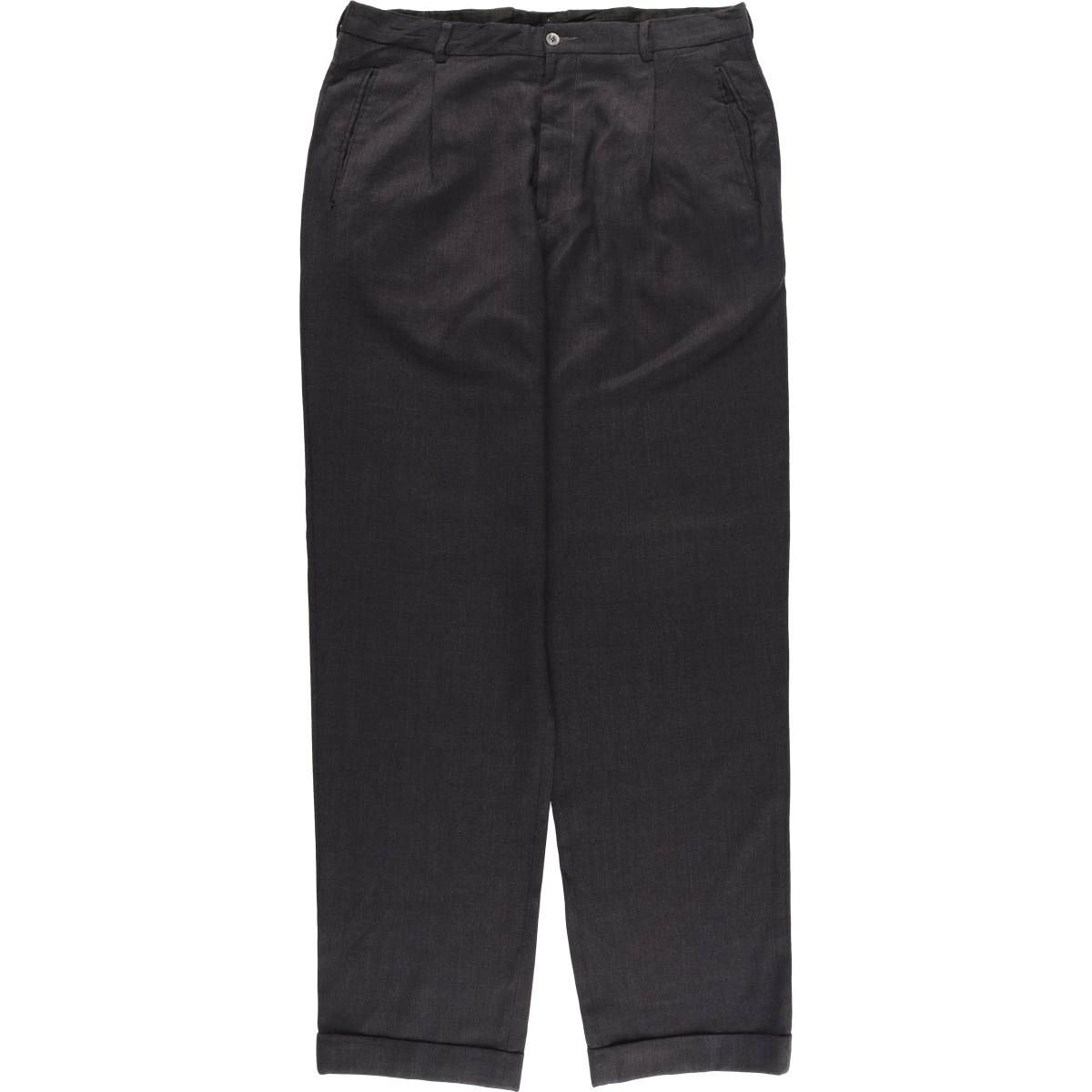 古着 ジョルジオアルマーニ Giorgio Armani COLLEZIONI ワンタック ウールパンツ スラックス イタリア製 メンズw35相当|eaa542371