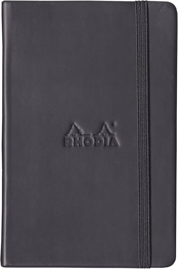 【在庫処分】RHODIA(ロディア) ロディア ノート ウェブノートブック A5 ドット罫 192ページ イタリア製合皮ハードカバーアイボリーペーパー 90g/ PEFC認証取得 ブラック RHODIA WEBNOTEBOOK cf118769