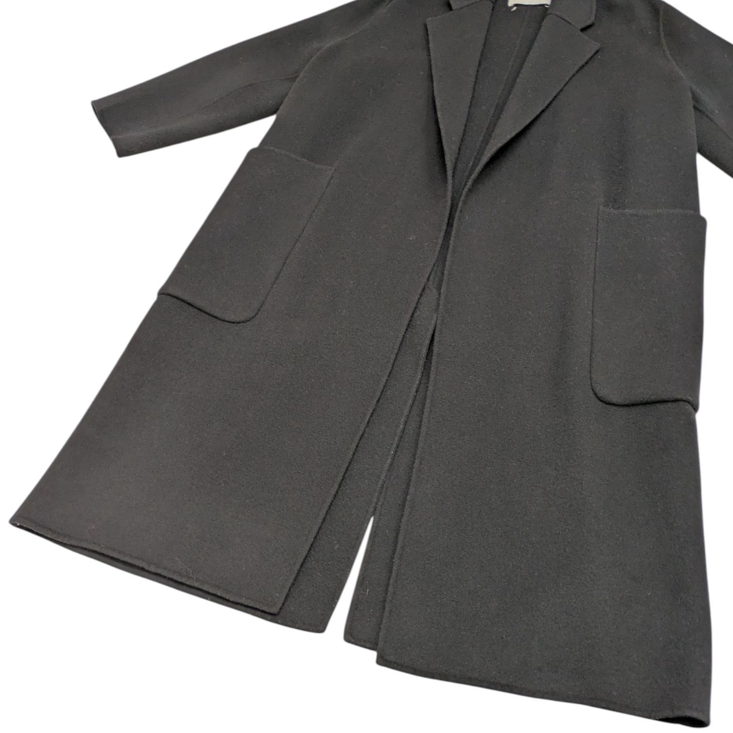 【トゥデイフル】ウールオーバーコート ブラック ロング ダブルフェイス 36 TODAYFUL トゥデイフル 2024winter アウター Merinowool Over