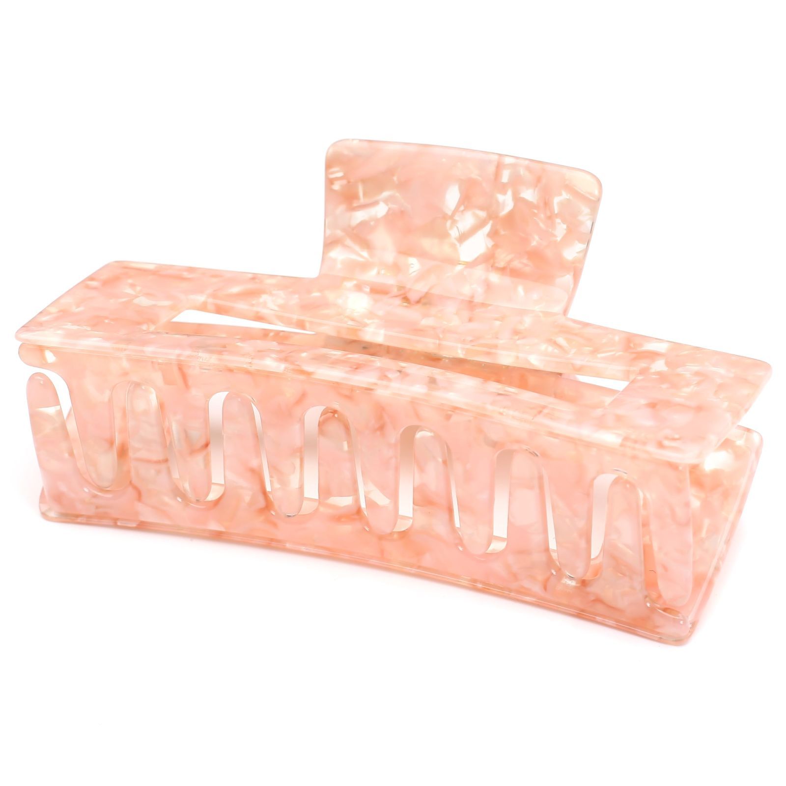 バンスクリップ ピンク ヘアクリップ クリップ 大人 ヘア 髪止め しっかりとまる 韓国 大きめ レディース QinGoo 1本 10 5 cm 7 cmPink