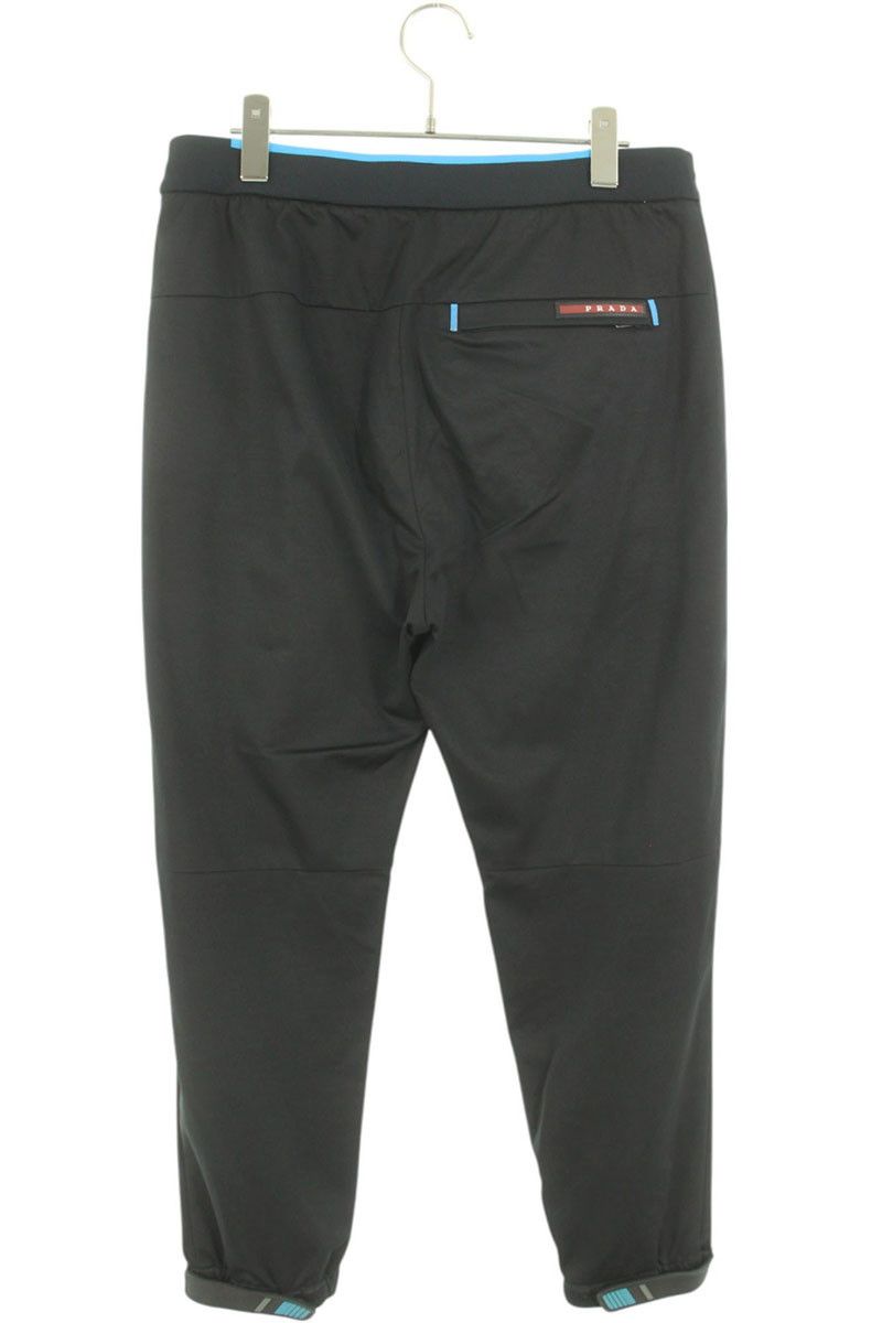プラダ 18SS SJP238 ラバーロゴイージートラックロングパンツ メンズ S  