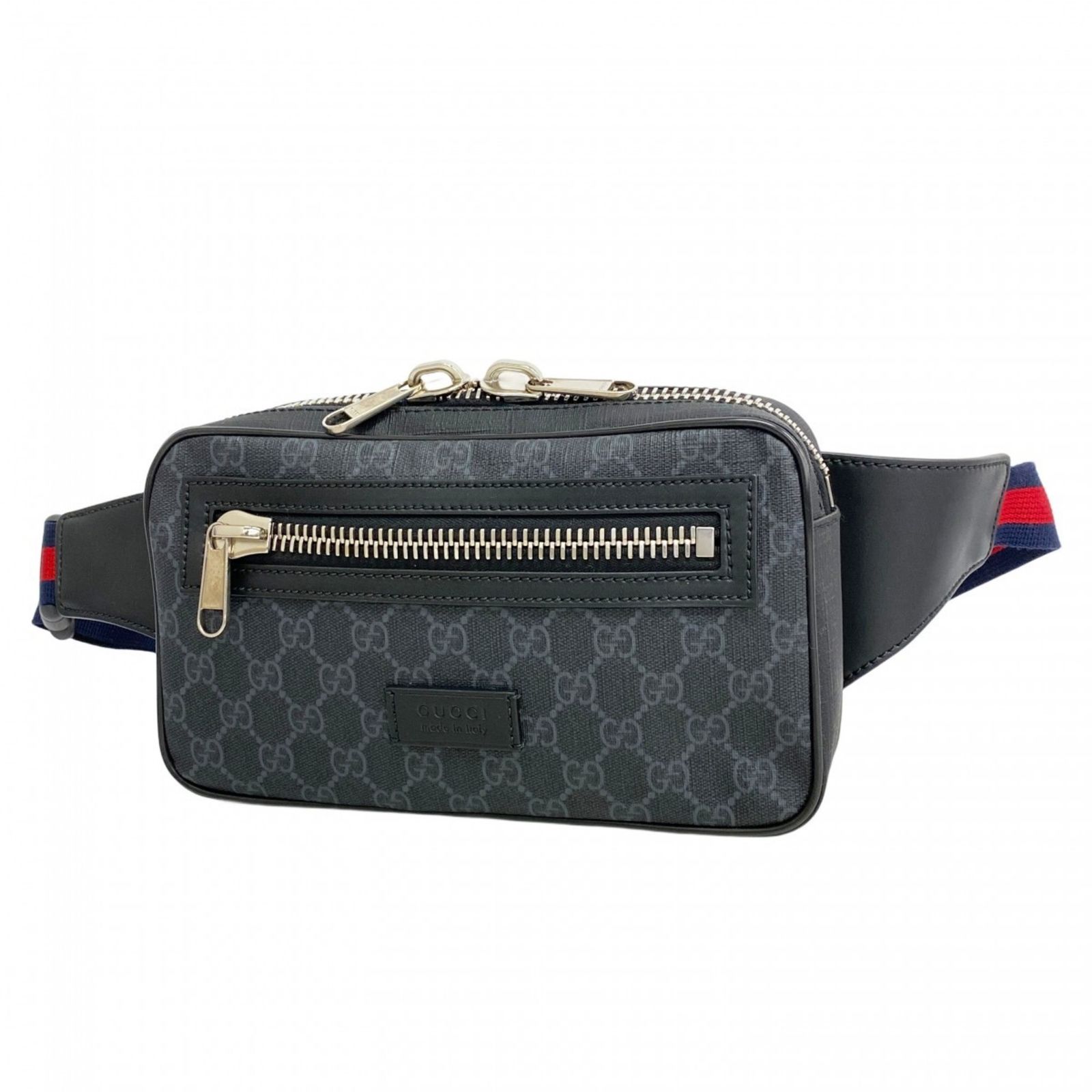 グッチ Gucci グッチ ボディバッグ GGキャンバス シェリーライン 474293 ブラック メンズ