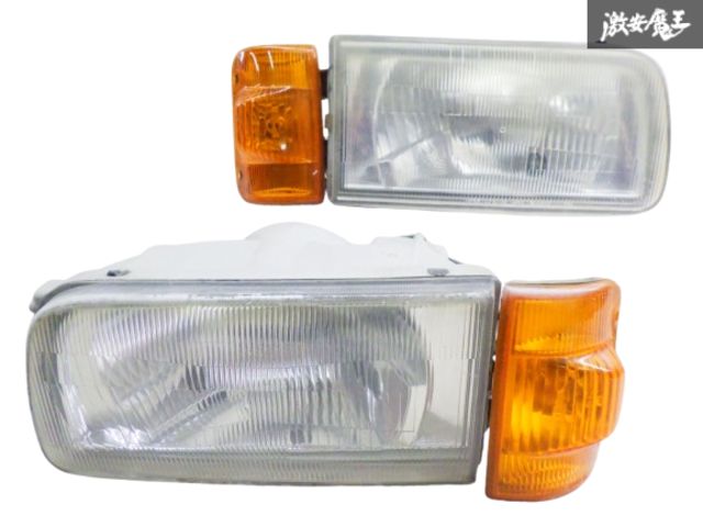 【破損無し！】スズキ純正 DF51V エブリィ ハロゲン ヘッドライト ヘッドランプ ウィンカーレンズ 左右セット KOITO 100-32293 棚2K23