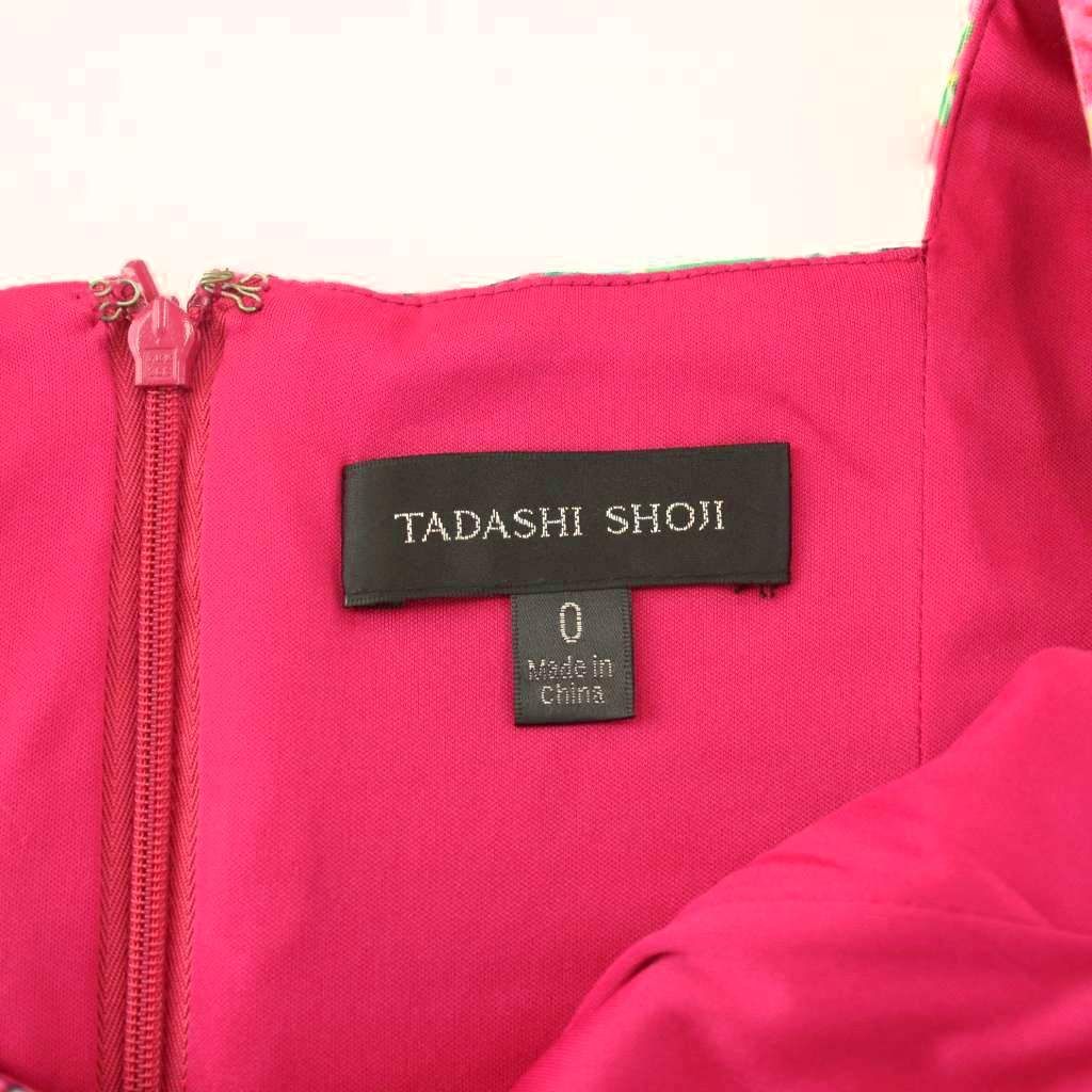 TADASHI SHOJI ノースリーブ ひざ丈ワンピース ピンク 美品TADASHI SHOJI ノースリーブワンピース 00 ピンク - メルカリ