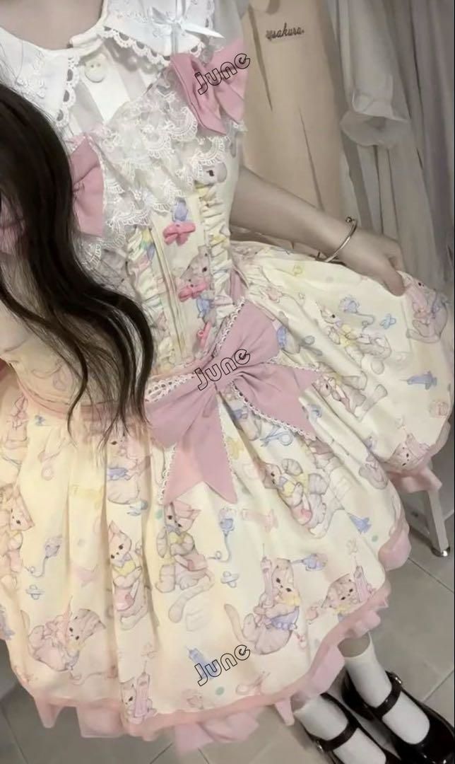 スイートロリータセットアップ?ミニ丈お出かけ女子会デートに最適