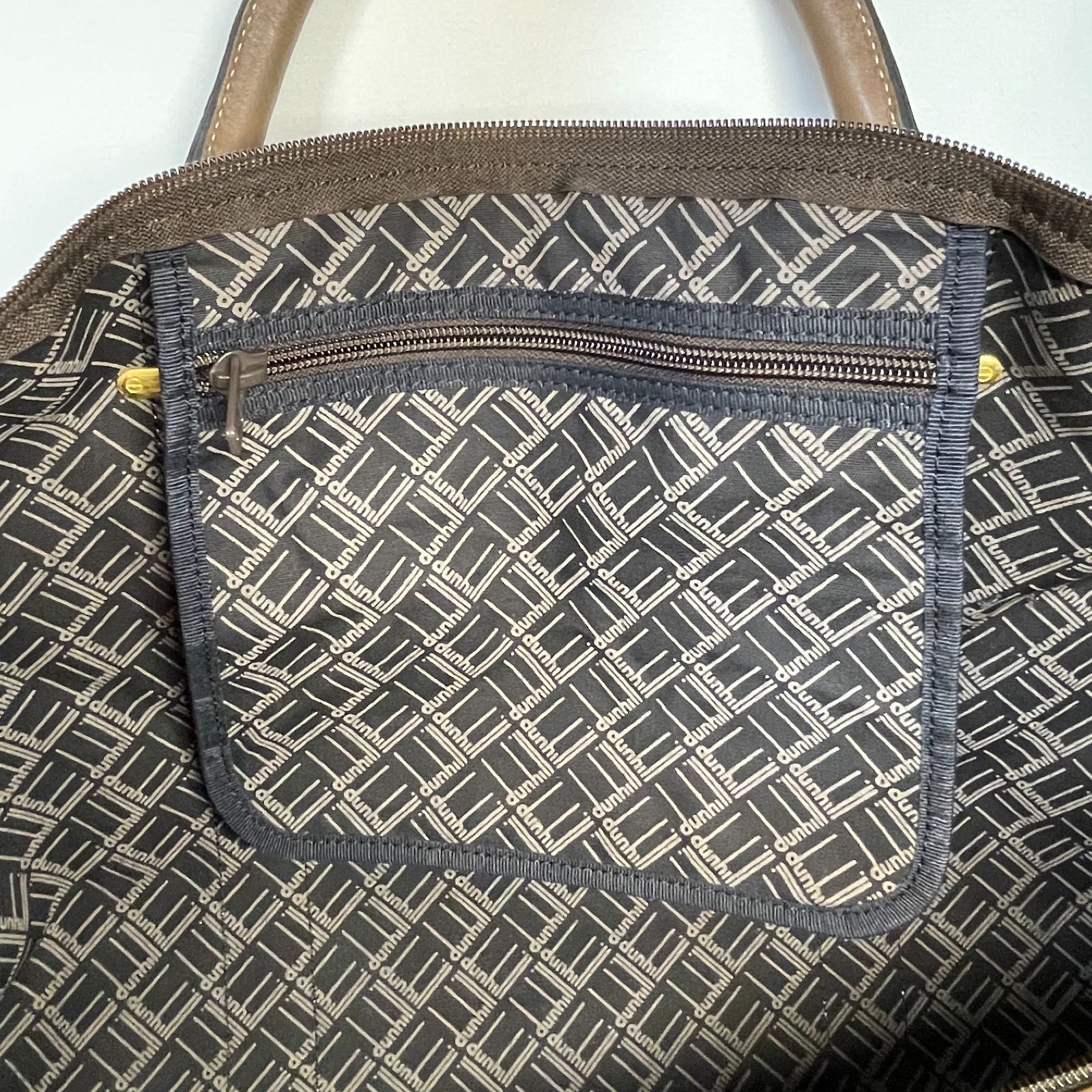 【美品】 dunhill ダンヒル カバン バッグ ボストン 旅行 南京錠 Dunhill dunhill ダンヒル ボストンバッグ 大容量 旅行 トラベル