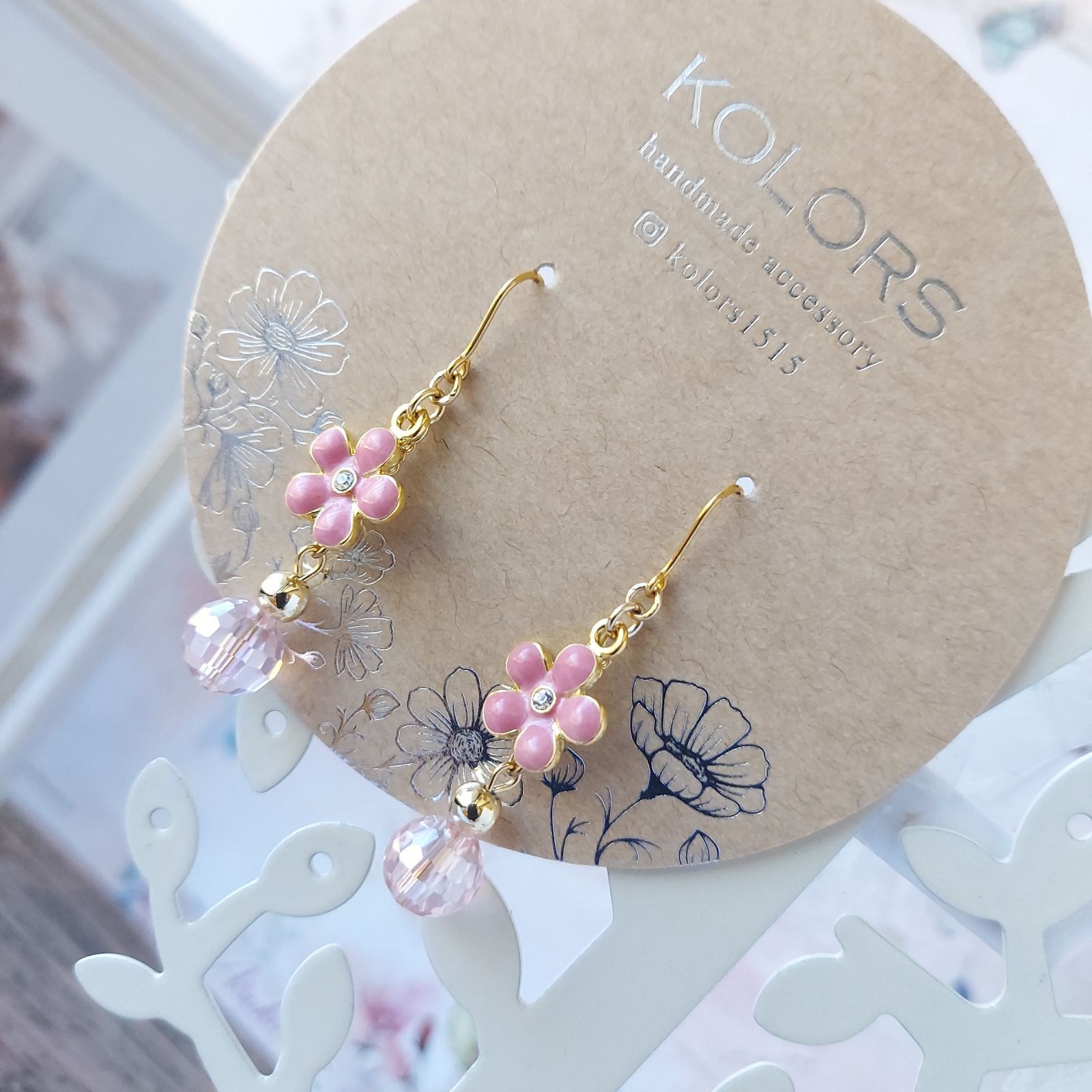 ?【匿名発送】?【ピアス or イヤリング 変更可】【*2453ピンクミニ 