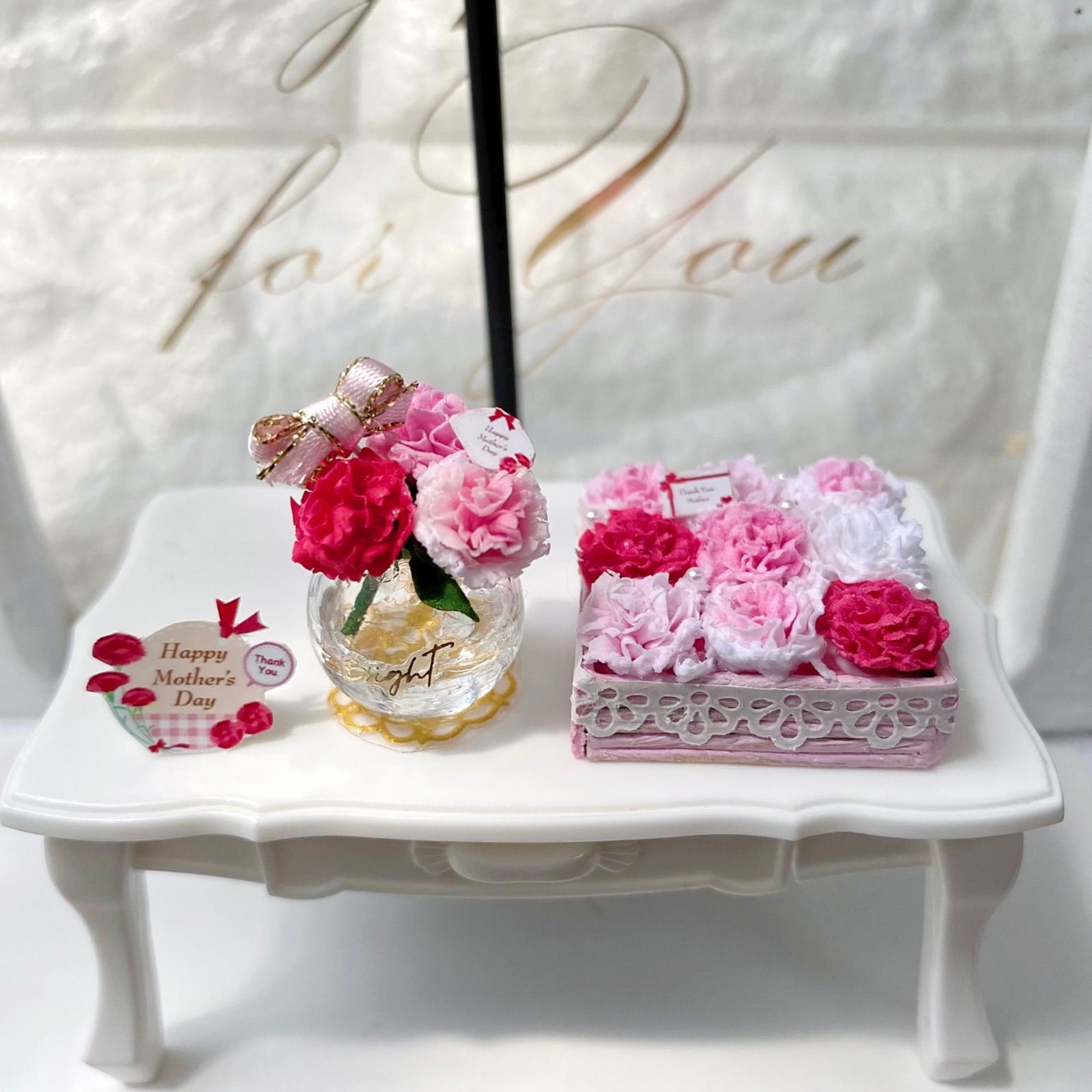 ミニチュア 母の日セット 送料無料ミニチュアフード 母の日 ミニ箪笥(たんす