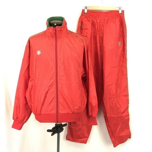 オガサカ DESCENTE ジャージ上下セット レッド サイズ0 新品 DESCENTE デサント セットアップ ジャージ 上下セット L