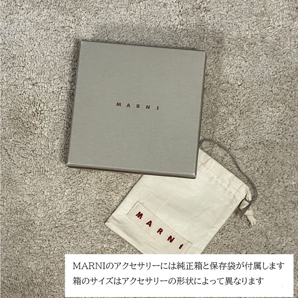 マルニ ネックレス ゴールド フラワー ビジュー レザー