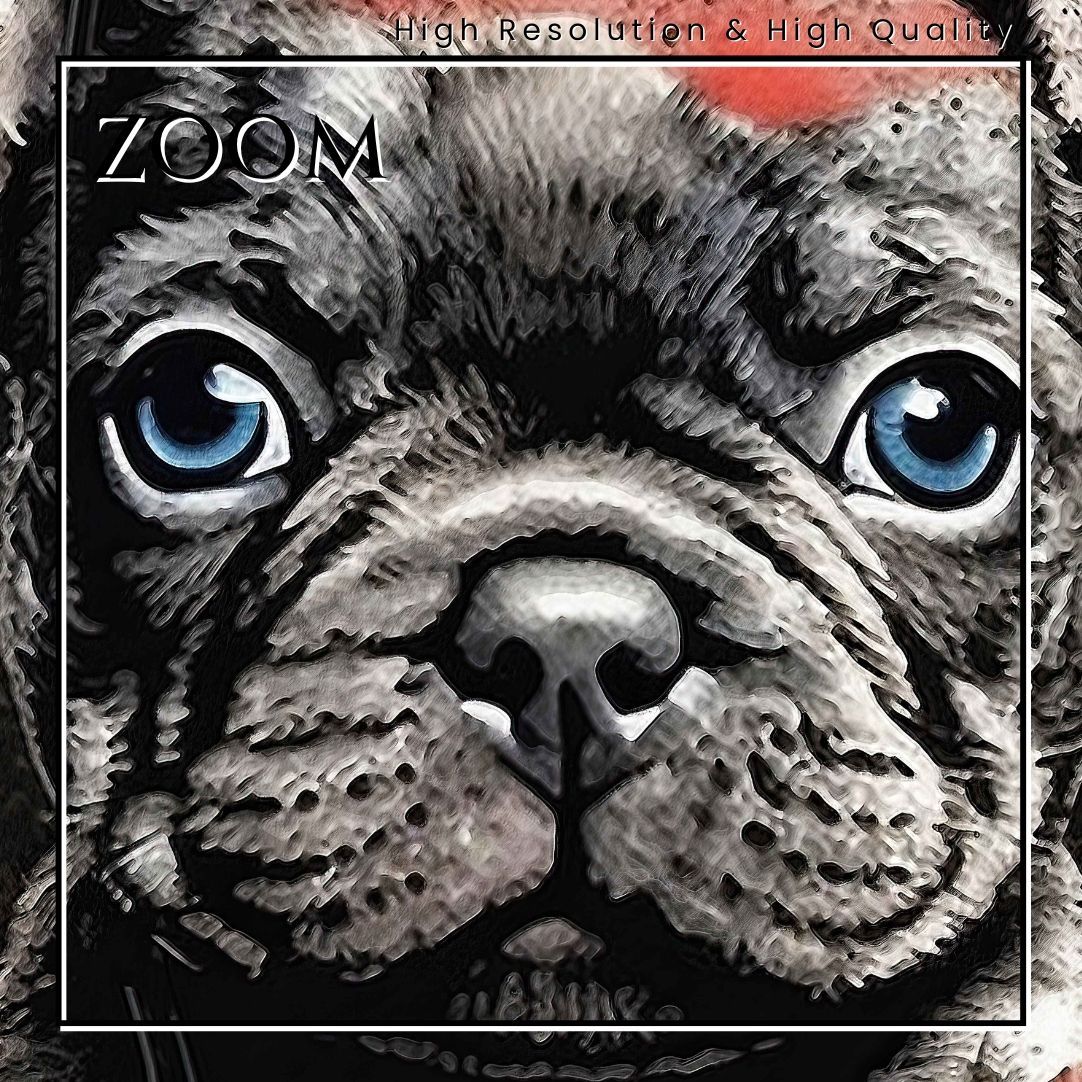 FREEDOM - フレンチブルドッグ犬の子犬 No.1】ジークレー版画＊名入れ