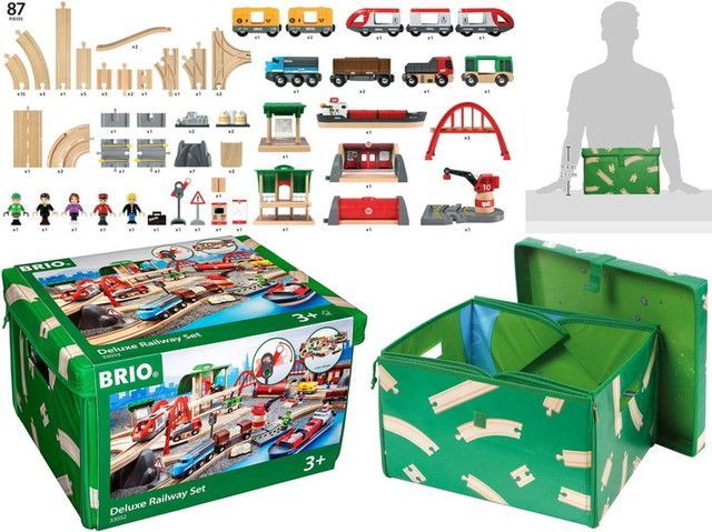 木製レールセット レール＆ロードデラックスセット 33052 木製 おもちゃ 知育玩具 BRIO(ブリオ ジャパン) 