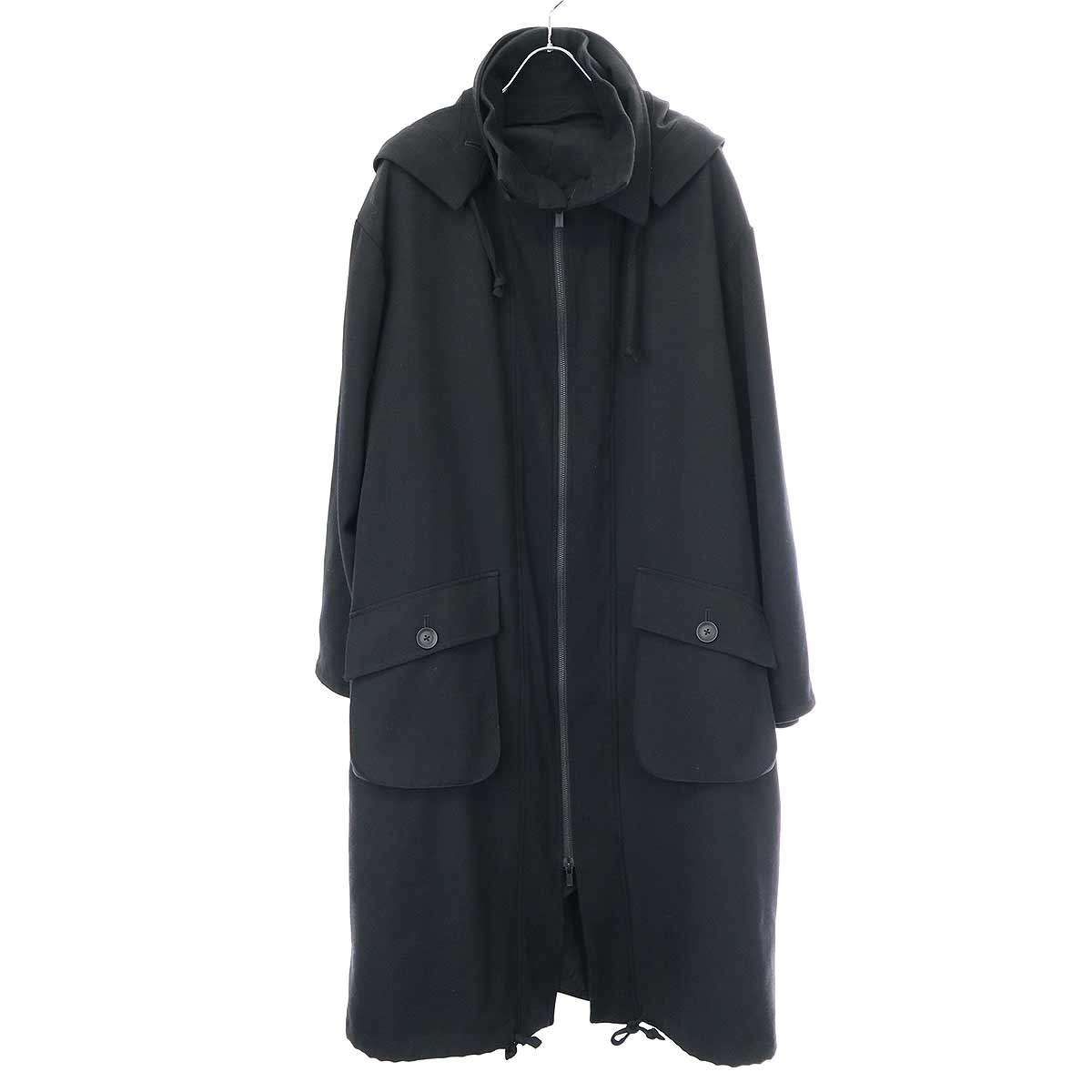 Yohji Yamamoto POUR HOMME ヨウジヤマモト プールオム 21AW アーミーギャバジンフロントリブパネルコート  HX-C26-103 ブラック 1 - メルカリ