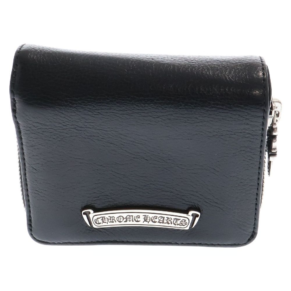 CHROME HEARTS クロムハーツ SQ ZIP BILL スクエアジップビル レザーウォレット 財布 ブラック BCA376