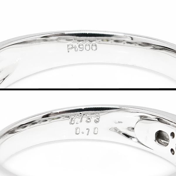 未使用 Pt900 イエローダイヤモンド リング 10号 鑑定書 プラチナ 900 