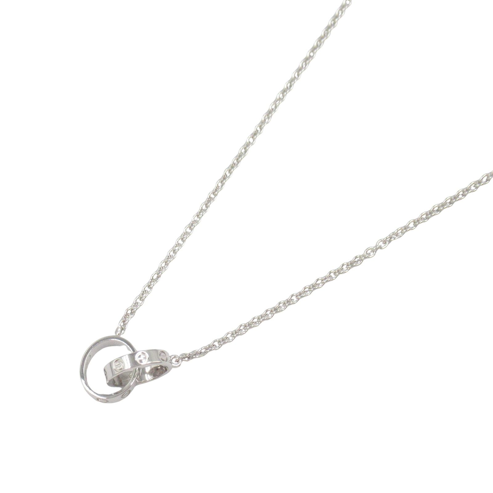 カルティエ CARTIER ネックレス ベビーラブネックレス 首回り43cm K18WG ホワイトゴールド ベビーラブネックレス レディース Used A