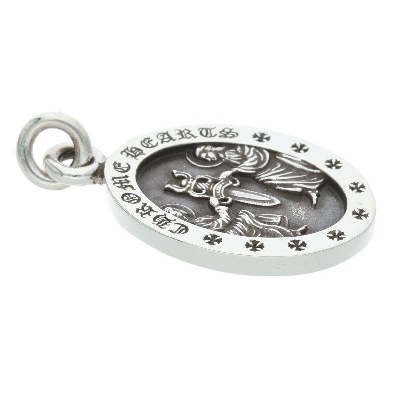 新品未使用‼️クロムハーツANGEL MEDALオーバルエンジェルメダルシルバー Chrome Hearts エンジェル メダル オーバルV2 Angel Necklace