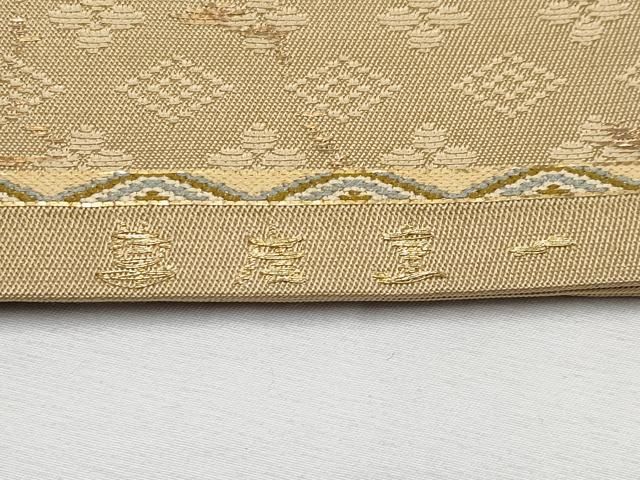 平和屋本店□最高級 龍村平蔵製 太鼓柄 本袋帯 一重唐草 金銀糸 逸品  
