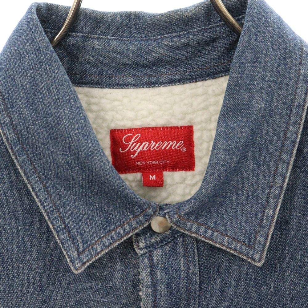 SUPREME (シュプリーム) 18AW Sherpa Lined Denim Shirt シェルパ リミテッド デニムシャツ 内ボア  デニムジャケット インディゴ - メルカリ