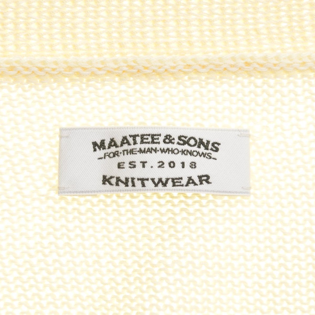 MAATEE & SONS コットンシルクニット ひょっとこ 長袖カーディガン MAATEE & SONS コットンシルクニット ひょっとこ 長袖カーディガン