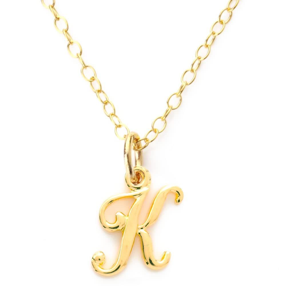 在庫処分 アクセサリー ソルト K イニシャル ネックレス K14GF ゴールド フィルド チェーン 金属アレルギー対応 アルファベット レディース