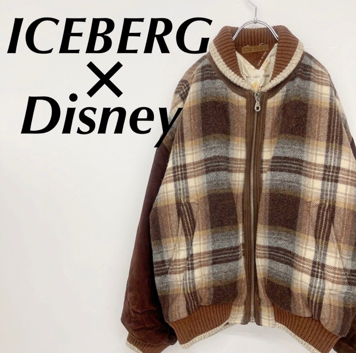 ICEBERGディズニーコラボジャケットプルート刺繍 ICEBERG ディズニー コラボ Disney アイスバーグ ジップアップ