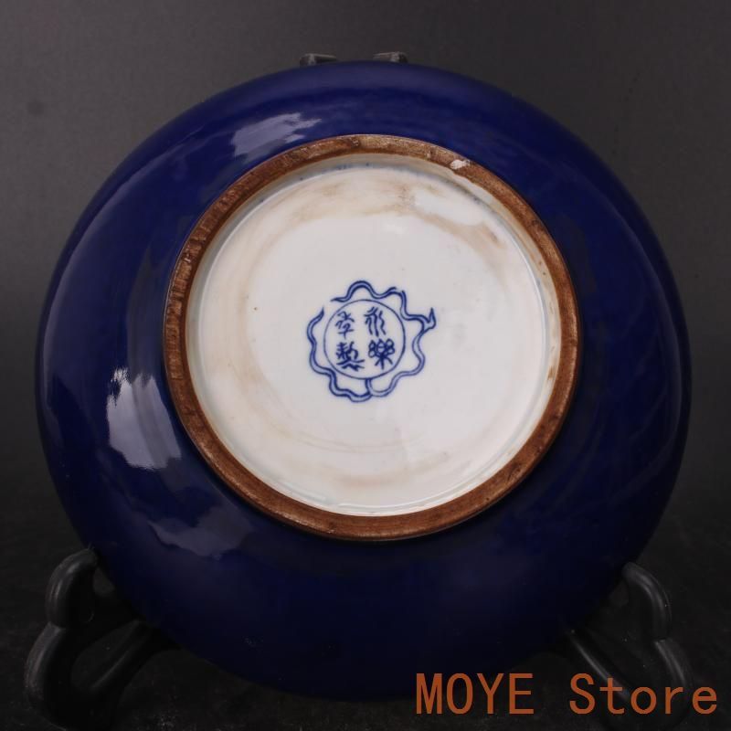 青花釉下彩麒麟花将軍缶 景徳鎮 陶磁器 装飾品 現代工芸品 美術品 置物 青花釉下彩麒麟花将軍缶 景徳鎮 陶磁器 装飾品 現代工芸品 美術
