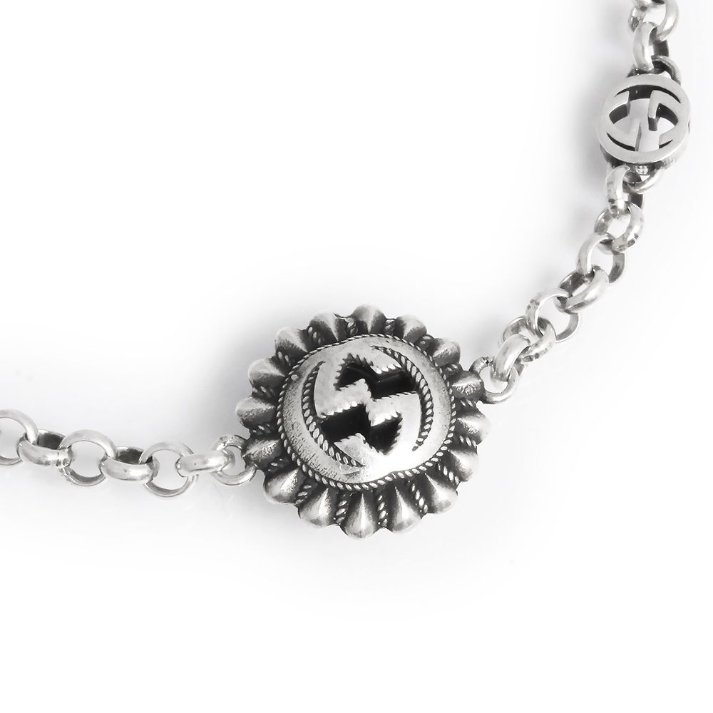 グッチ インターロッキングG チェーン ブレスレット SV925 シルバー