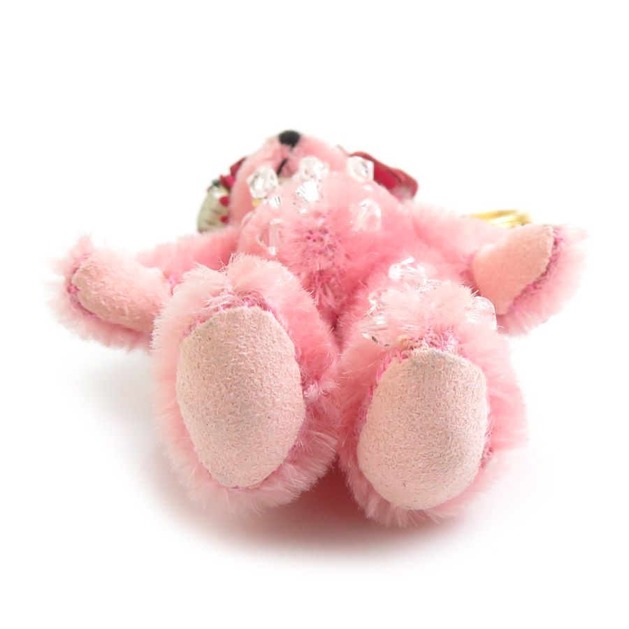 プラダ　PRADA クマ　キーホルダー　ビーズ　ピンク　キーリング PRADA チャーム クマ型キーホルダー ピンク PRADA プラダ くま型