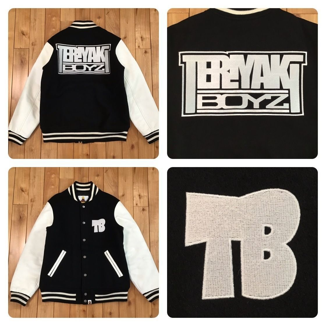 ☆Kanye West着用☆ TERIYAKI BOYS 袖レザー スタジャン Sサイズ a 