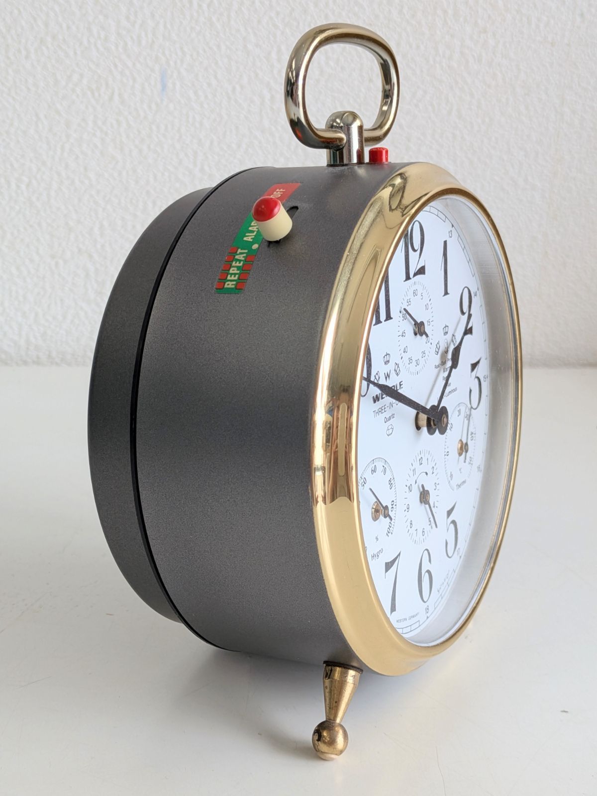 【2025年最新作】 動作 済 WEHRLE ウエラ THREE IN ONE 置き時計 目覚まし時計 ヴィンテージ レトロ 全商品送料無料。